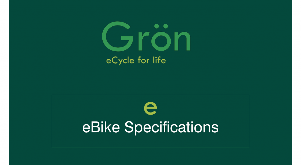 Gron eBike Specifications download pdf
