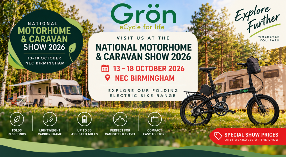Folding Electric Bikes for Motorhomes | GRÖN at NEC 2026